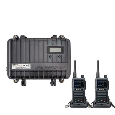 Retevis RT97 GMRS Repeater Communication Set, Full Duplex Radio Repeater(1 Pack) and GMRS Handheld Walkie Talkies(2 Pack), Designed for Remote Area, Emergency Rescue