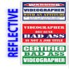(x3) Certified Bad Ass Videographer with an Attitude Stickers | Funny Occupation Job Career Gift Idea | 3M Reflective Vinyl Sticker Decals for laptops, Hard Hats, Windows view 1