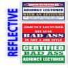 (x3) Certified Bad Ass Adjunct Lecturer with an Attitude Stickers | Funny Occupation Job Career Gift Idea | 3M Reflective Vinyl Sticker Decals for laptops, Hard Hats, Windows view 1