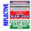 (x3) Certified Bad Ass Administrative Clerk with an Attitude Stickers | Funny Occupation Job Career Gift Idea | 3M Reflective Vinyl Sticker Decals for laptops, Hard Hats, Windows view 1