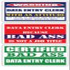 (x3) Certified Bad Ass Data Entry Clerk with an Attitude Stickers | Funny Occupation Job Career Gift Idea | 3M Vinyl Sticker Decals for laptops, Hard Hats, Windows view 1