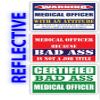 (x3) Certified Bad Ass Medical Officer with an Attitude Stickers | Funny Occupation Job Career Gift Idea | 3M Reflective Vinyl Sticker Decals for laptops, Hard Hats, Windows view 1