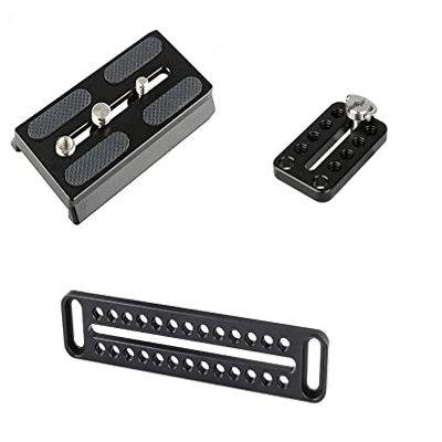 CAMVATE Camera Quick Release Base Plate + Universal Top Cheese Plate + Long Cheese Plate