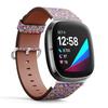 CJBROES Replacement Leather Watch Band, Compatible with Fitbit Versa 3 and Fitbit Sense of Wristband Bracelet Accessory - Graffiti Urban Lifestyle view 2