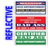 (x3) Certified Bad Ass Field Superintendent with an Attitude Stickers | Funny Occupation Job Career Gift Idea | 3M Reflective Vinyl Sticker Decals for laptops, Hard Hats, Windows view 1