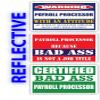 (x3) Certified Bad Ass Payroll Processor with an Attitude Stickers | Funny Occupation Job Career Gift Idea | 3M Reflective Vinyl Sticker Decals for laptops, Hard Hats, Windows view 1