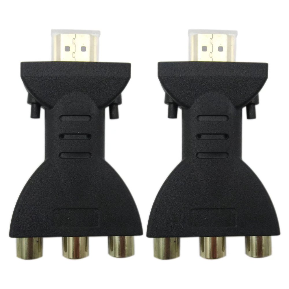 CLIPS HDMI Male to 3 RCA Female Composite AV Video Audio Adapter Converter for TV PC Pack of 2