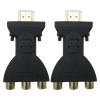 CLIPS HDMI Male to 3 RCA Female Composite AV Video Audio Adapter Converter for TV PC Pack of 2 view 1