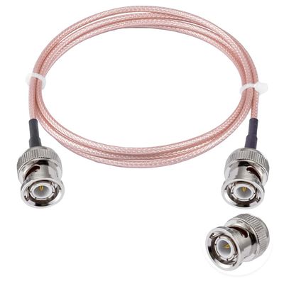 POBADY BNC Male to Male Cable 50ohm BNC Male to Male RG316 RF Coaxial Pigtail Jumper Cable 10ft/3m for RF Antennas Ham Radio Handheld