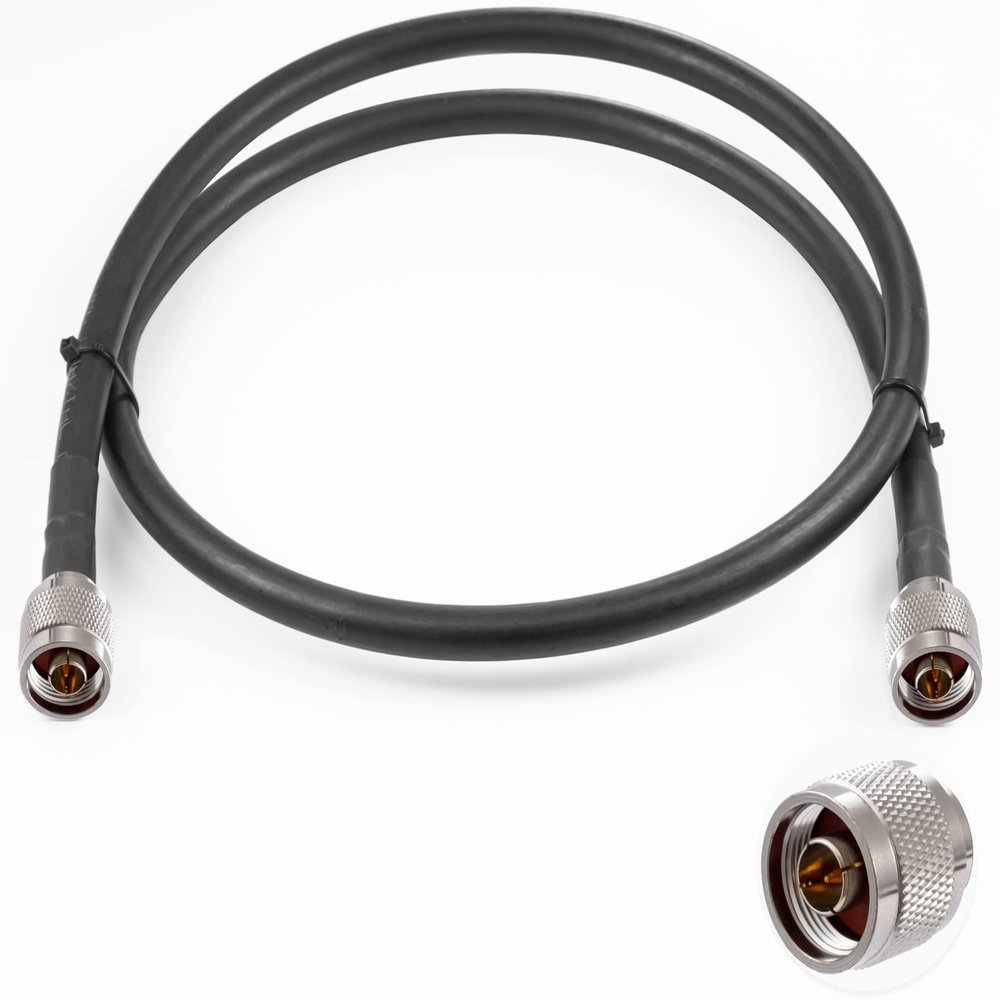POBADY N Male to N Male Low Loss Coaxial Cable VLMR400 3FT/1M for 3G 4G 5G LTE Antenna Ham Radio GPS WiFi