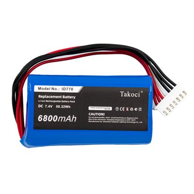 SCESMIA 6800mAh SRS-XB40 Battery Replacement Compatible with S - Ony SRS-XB41 SRS XB41 ID659B ID770 JD770B Speaker 7.4V