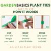 GARDENBASICS Plant Ties; Reusable, Adjustable, Gentle Plants Supports for Effective Growing; Multi-Use Support Tie Tape for Gardening, Wire Organizer, Cable Management (1 MTR x 12 MM - 5 Roll) Green view 3