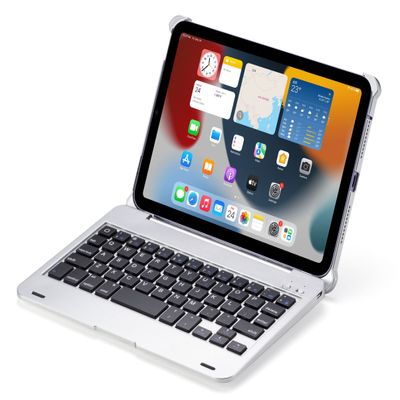2021 New iPad mini6 Keyboard Cover 130Smart Folio Hard Back Cover Auto Sleep/Wake Ultra Slim Bluetooth Keyboard for iPad Mini 2021 6th Generation 8.3 inch (iPad mini62021, Silver)