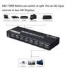 4K 60hz 6x2 HDMI Matrix 6 in 2 Out HDMI Splitter Switch 4x2 HDMI Matrix Audio Video Converter with EDID for PC TV Dual Monitor (6x2 HDMI Matrix) view 2