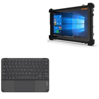 BoxWave Keyboard Compatible with MobileDemand xTablet Flex 10B - SlimKeys Bluetooth Keyboard with Trackpad, Portable Slim TouchPad - Jet Black