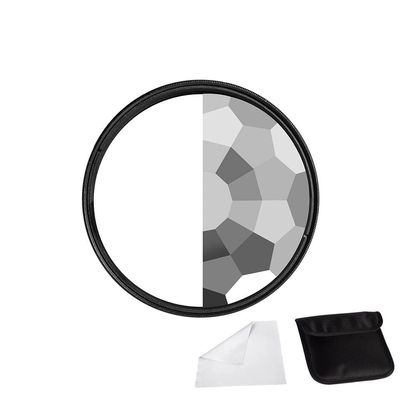 77mm Half Quad Kaleidoscope Glass Prism, Main Object Multiple Refraction Photography Prism Filter,Kaleidoscope Prism Camera Glass Filter Variable Number of Subjects SLR Photography Accessories