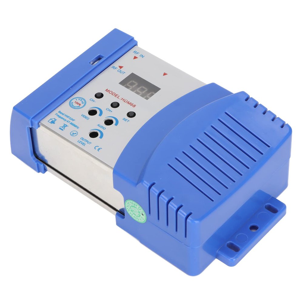 Zopsc-1 Digital RF Modulator Audio Video RF Modulator HD Treatuator Modulator, RF Modulator, Supporting Input Resolution of 1080P/1080I/720P/576P/576I/480P, Plug and Play(US)