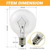 LinMiFo Wax Warmer Bulbs 6 Pack, G50 25 Watt Light Bulbs for Full Size Scentsy Warmers, E12 Base G16.5 Globe Clear scentsy Bulb for Candle Wax Warmer, Long Lifespan, 120 Volt view 2