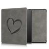 kwmobile Cover Compatible with Amazon Kindle Oasis 10. Generation Cover - eReader Case - Brushed Heart Grey view 1