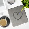 kwmobile Cover Compatible with Amazon Kindle Oasis 10. Generation Cover - eReader Case - Brushed Heart Grey view 2