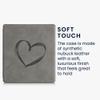 kwmobile Cover Compatible with Amazon Kindle Oasis 10. Generation Cover - eReader Case - Brushed Heart Grey view 3