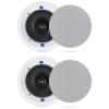 Herdio Passive Ceiling Speakers 6.5 Inch, 320W 2-Way Round Flush Mount Speakers, Easy to Install, Suitable for Home Theater Living Room Office, (White, Pair) view 1