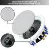 Herdio Passive Ceiling Speakers 6.5 Inch, 320W 2-Way Round Flush Mount Speakers, Easy to Install, Suitable for Home Theater Living Room Office, (White, Pair) view 3