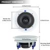 Herdio Passive Ceiling Speakers 6.5 Inch, 320W 2-Way Round Flush Mount Speakers, Easy to Install, Suitable for Home Theater Living Room Office, (White, Pair) view 4