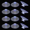 Qjaiune 30 Pack Glass Table Suction Cups - 45mm Rubber Suckers, Anti-Collision, Clear Plastic Desk Suction Pads view 2