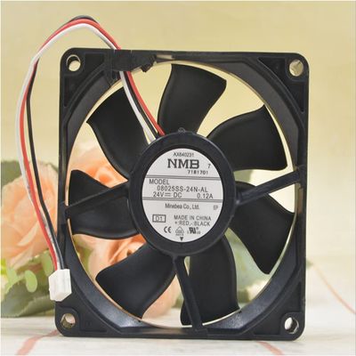 08025SS-24N-AL 80x80x25mm 24V 0.12A 3-Wire Cooling Fan