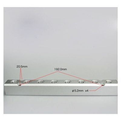 G1/2" in G1/4" Out 8 Way 10 Ports 30x30mm Pneumatic Aluminum Manifold Block Splitter