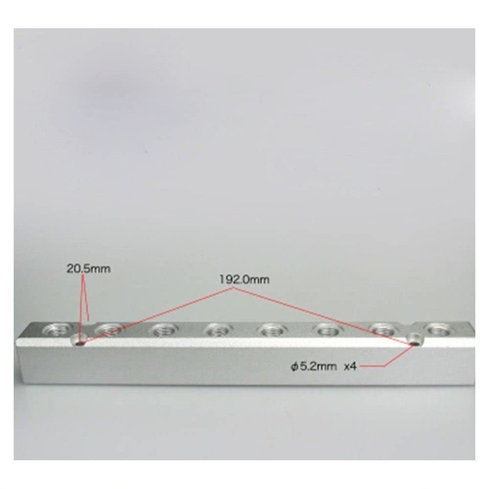 G1/2" in G1/4" Out 8 Way 10 Ports 30x30mm Pneumatic Aluminum Manifold Block Splitter