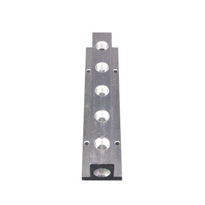 1/4" BSP Female 5 Way Solid Aluminum T-Shape Air Manifold Block Splitter