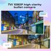 SANNCE Full Color Night Vision Security Camera, 4pcs 1080P TVI Wired CCTV Surveillance Camera for Home, Indoor Outdoor Use, Built-in 3500K Smart Warm Spotlight LED, 4 Cameras with Adapter & Cables view 3