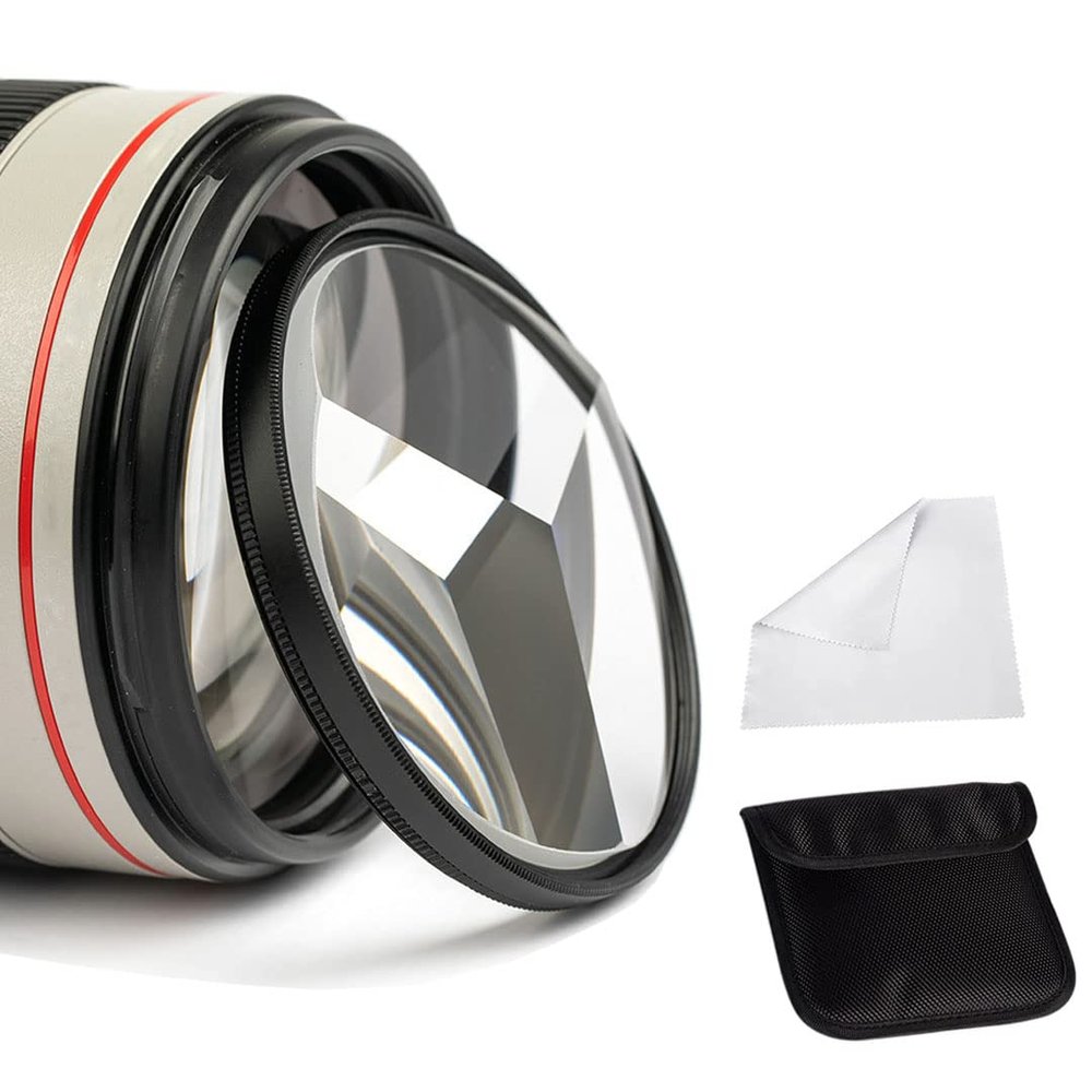 77mm Photographic Camera Special Effects Filter 77mm Fractal Glass Filter Triple Prism SLR Camera Lens Accessories