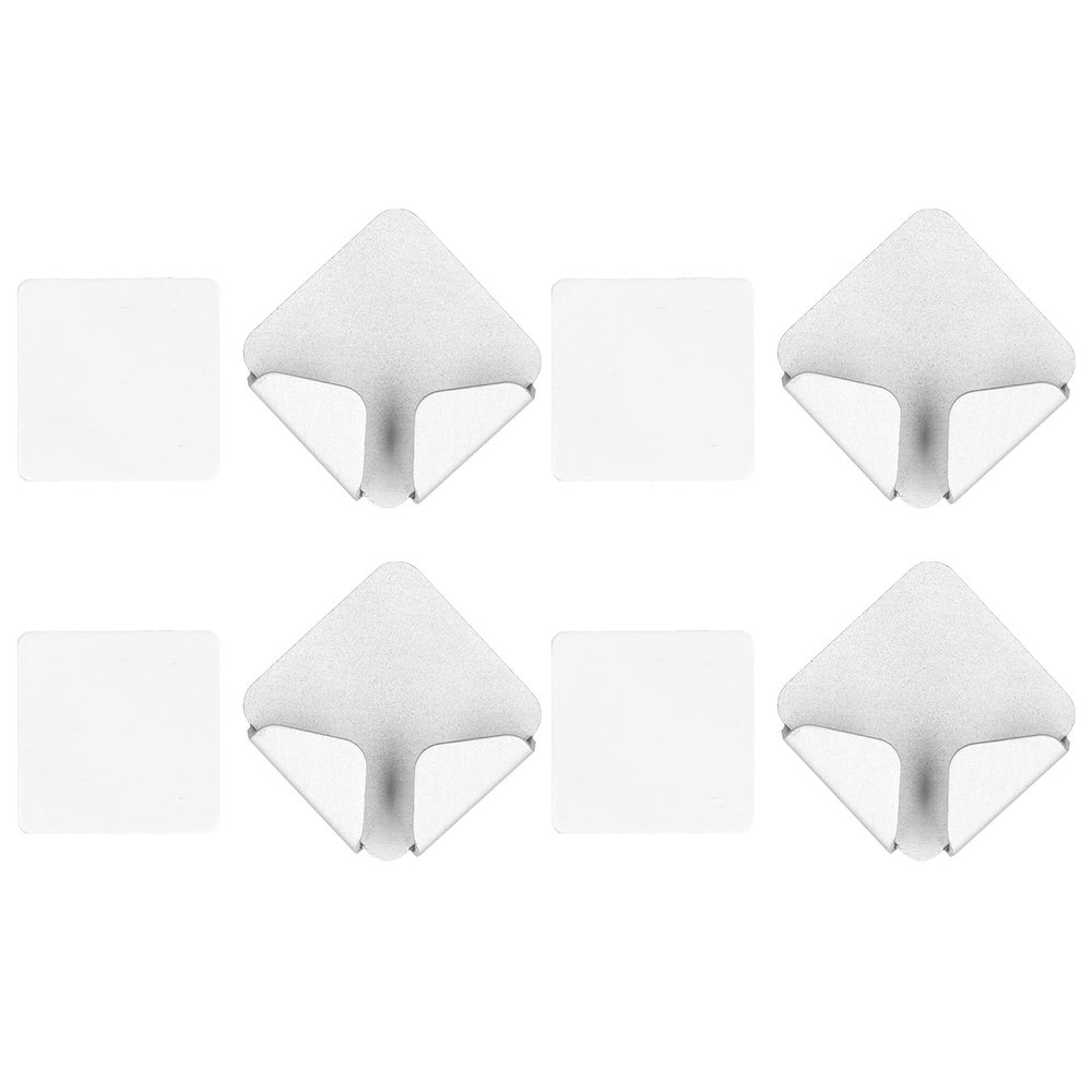 Alvinlite Cable Clips, 4PCS Adhesive Cord Holders, No-Punch Cord Organizer Management Hold up to 11 LBs for Organizing Cable Wires, Home, Office, Car, Desk Nightstand, Cubicle, Power Plug, Silver