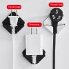 Alvinlite Cable Clips, 4PCS Adhesive Cord Holders, No-Punch Cord Organizer Management Hold up to 11 LBs for Organizing Cable Wires, Home, Office, Car, Desk Nightstand, Cubicle, Power Plug, Silver view 3