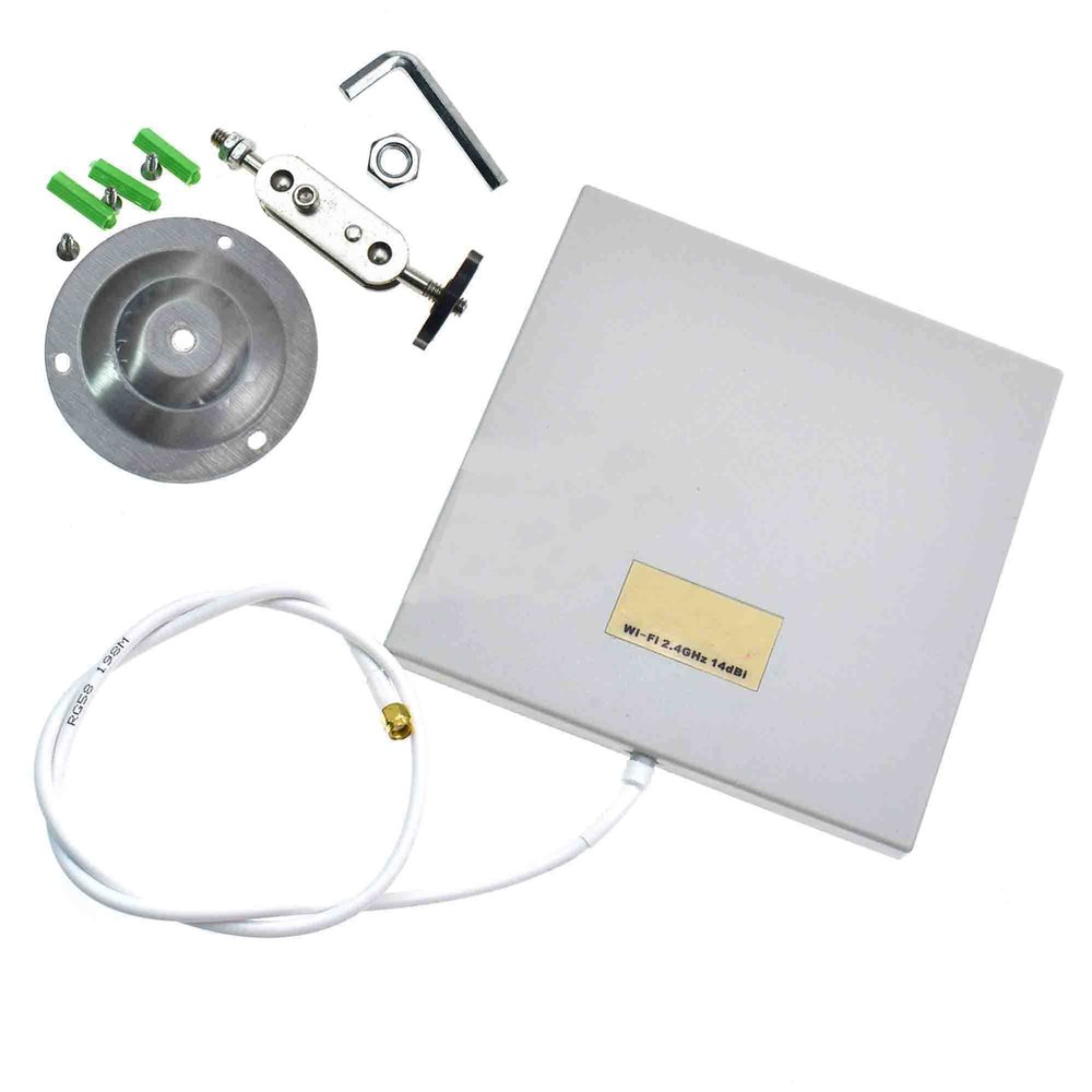 2.4Ghz 14dbi Panel High Gain Extender Directional Long Range Indoor Outdoor Directional (3M)