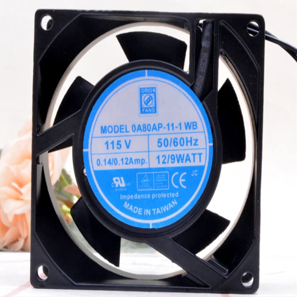 0A80AP-11-1 WB 80x80x38mm 115V 0.12A 12/9W 3000PM 40CFM 8CM 2-Wire Cooling Fan