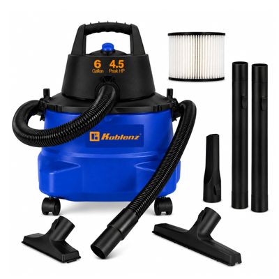 Koblenz WD-6 L212 Wet Dry Vacuum Cleaner, 6 Gallon