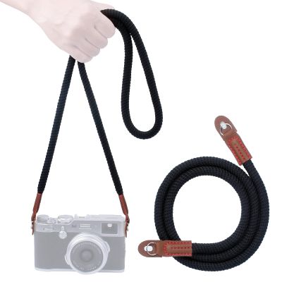 VKO Camera Strap for Man Woman Photographer Soft Rope Neck Shoulder Strap for DSLR SLR Mirrorless Camera with Round Hole Interface 120cm Black