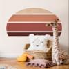 Retro Rising Sun Vinyl Peel and Stick Wall Sticker (Small, Desert Sand) view 2