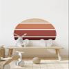 Retro Rising Sun Vinyl Peel and Stick Wall Sticker (Small, Desert Sand) view 4