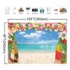 LIVUCEE 10x8ft Summer Hawaiian Luau Beach Backdrop for Photography Tropical Flower Luau Hawaiian Party Decorations Aloha Blue Sky Ocean Palm Leaves Background Supplies Photoshoots view 2