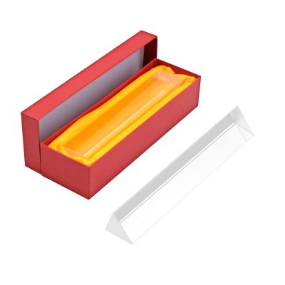 4&7 inch Optical Glass Triangular Prism for Teaching Science Light Spectrum Physics and Photo Photography Prism with Gift Box & Wipe Cloth