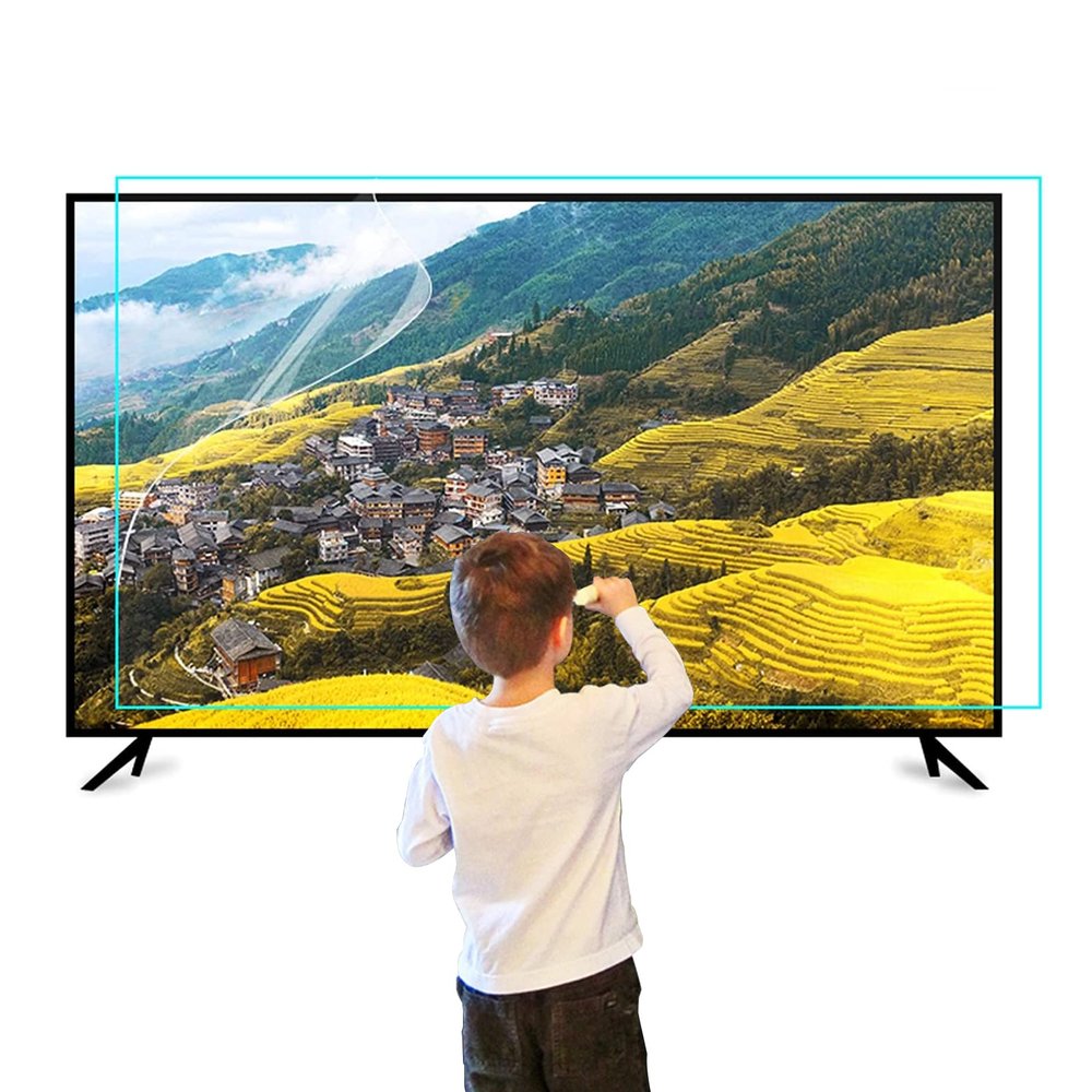 Anti-Blue Light/Anti-Glare Film Eye Protection Film, Anti-UV/Anti-Scratch TV Screen Protector for 32-75inch LCD LED 4K OLED & QLED HDTV,40 in 875 X 483mm