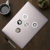 100 PCS The Sun and Moon Planet Stickers Astronomy Celestial Decals for Laptop Scrapbook Water Bottle Phone Notebooks Diary(Black) view 3
