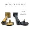 GAXQFEI Table Leg,Bed Legniture Support Leg,Hardware Feet,for Living Room,Dining Room,Bedroom,Adjustable Leg,Set of 4/Gold/16Cm/6In view 4