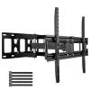 Adjustable TV Wall Mount for Most 32-70 Inch Flat Curved TVs with Swivels with Spirit Level,20 Degrees Tilting & Extends 17 Inch - Wall Mount TV Bracket VESA 600x400 Up to 110 lbs, Black Tmds-101 view 1