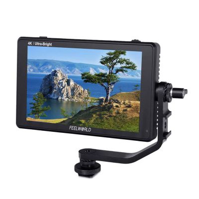 FEELWORLD LUT6 6 Inch Ultra Bright 2600nits HDR/3D LUT Touch Screen DSLR Camera Field Monitor with Waveform VectorScope Histogram 4K HDMI Input Output